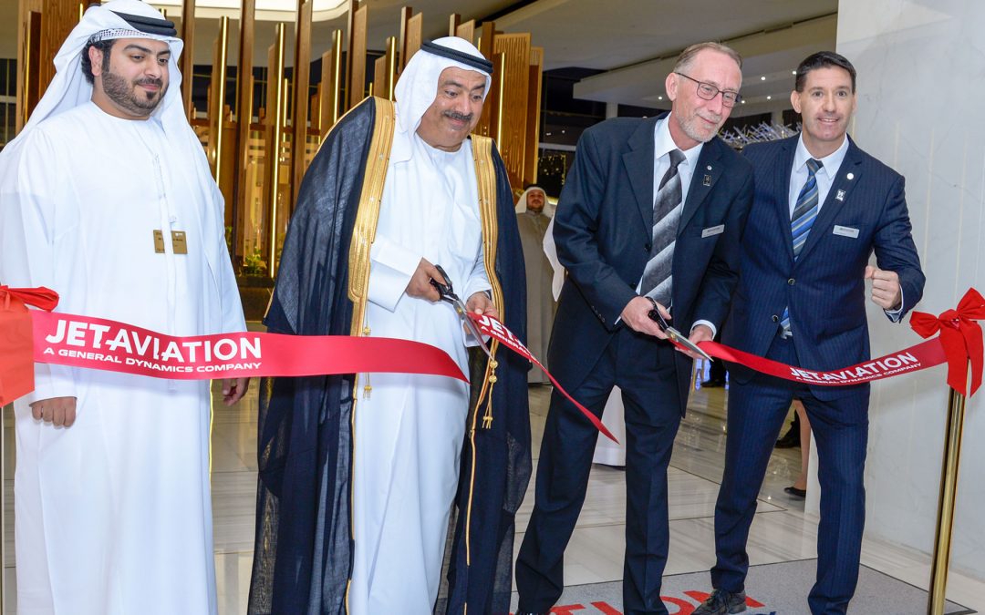 Jet Aviation celebrates opening of new FBO at the shared terminal in Dubai South.