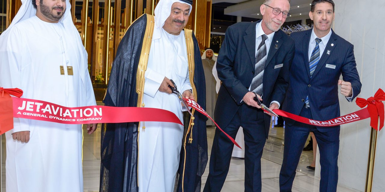 Jet Aviation celebrates opening of new FBO at the shared terminal in Dubai South.