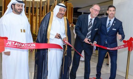 Jet Aviation celebrates opening of new FBO at the shared terminal in Dubai South.