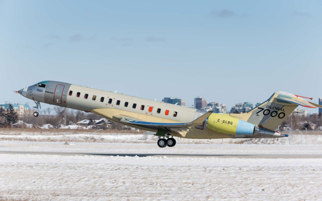 “The Masterpiece,” the last Bombardier Global 7000 FTV, completes first flight successfully