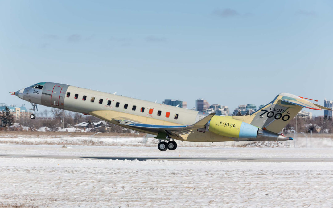 The “Masterpiece”, the last prototype of the Global 7000 makes a first flight