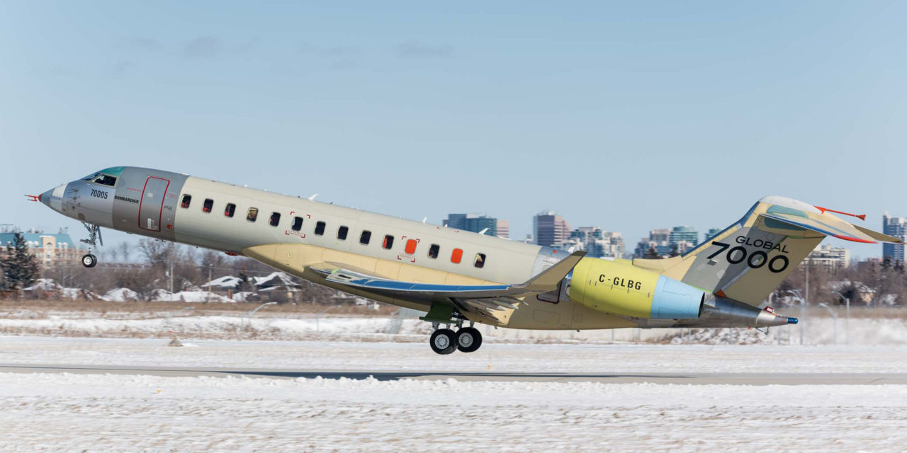 The “Masterpiece”, the last prototype of the Global 7000 makes a first flight