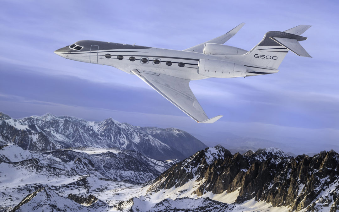 Gulfstream G500 on final approach for type certification