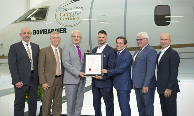 Global 7500 aircraft, awarded transport Canada type certification