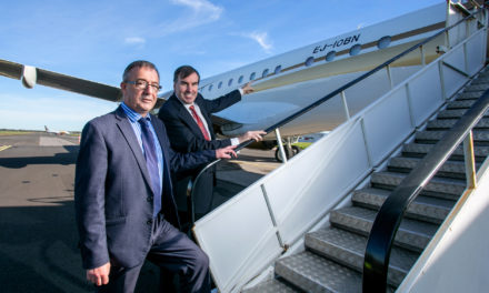 Gainjet Ireland takes delivery of the first EJ registered aircraft in the world registered EJ