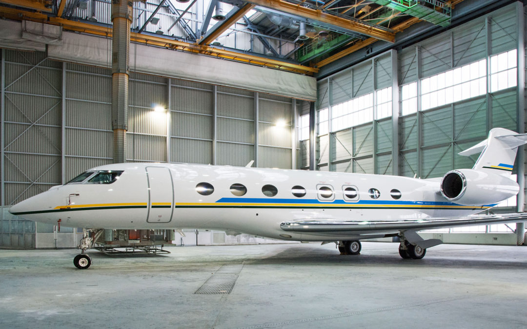 RUAG repaints Gulfstream G650 aircraft