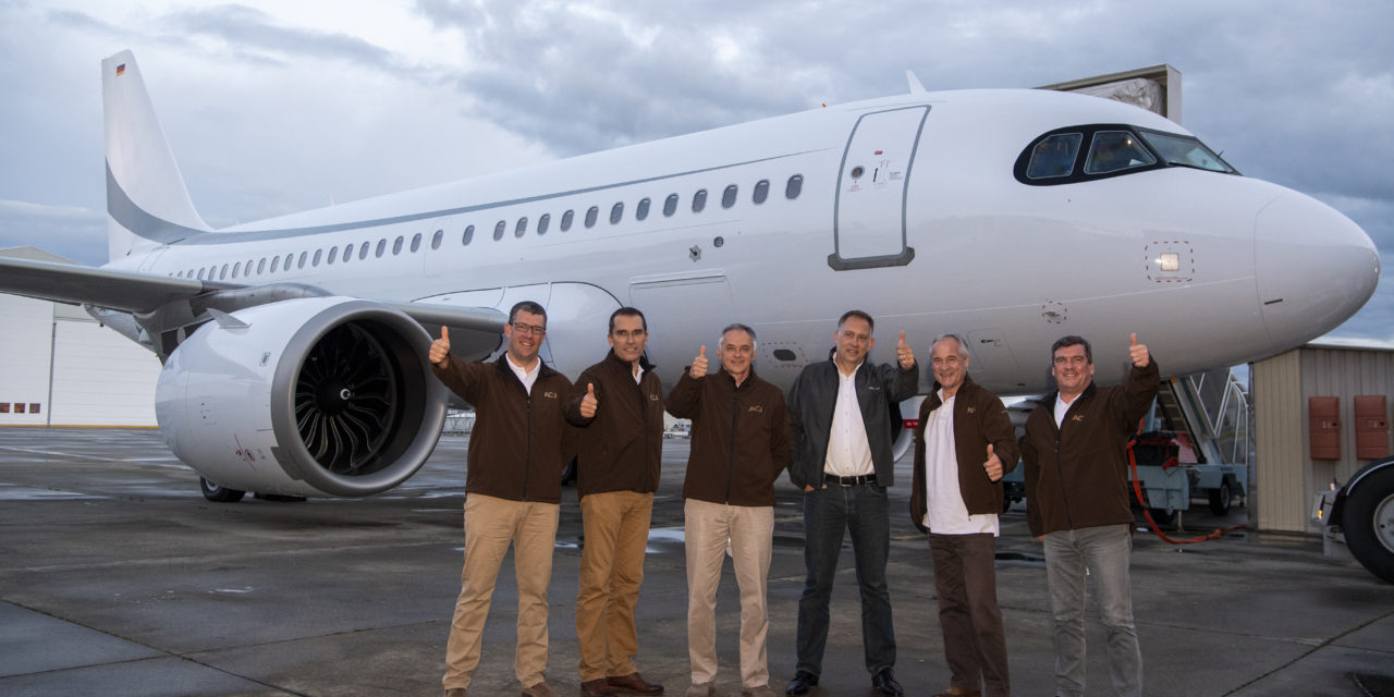 ACJ319neo sets record during test-flight