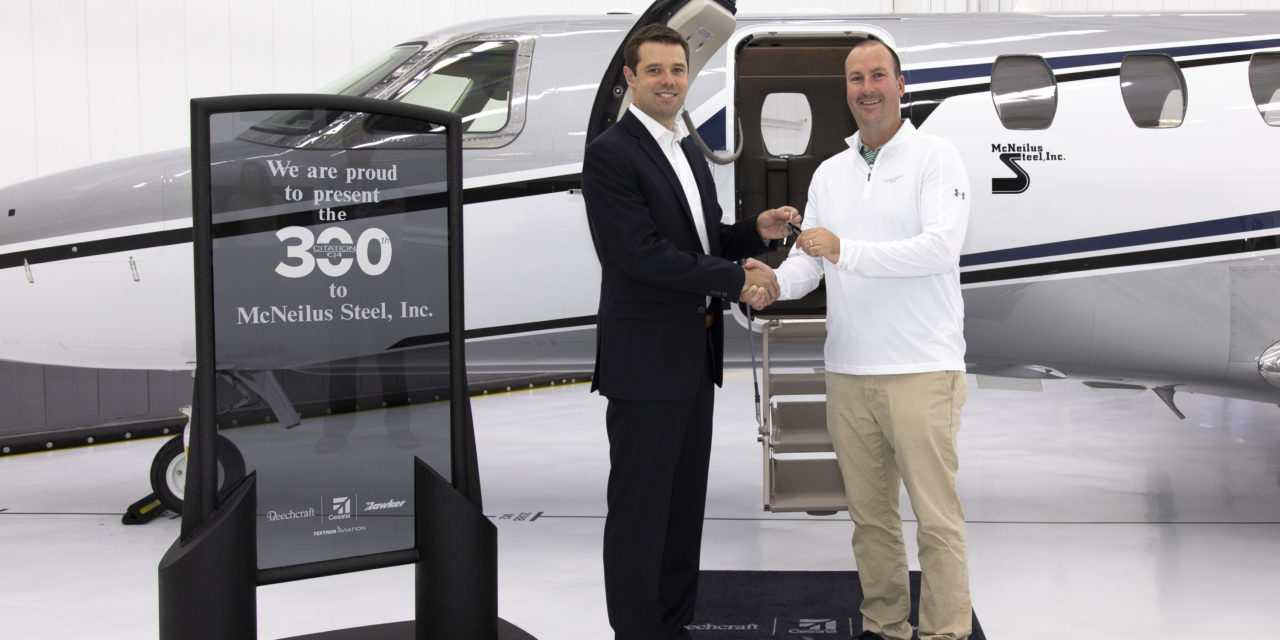 Textron Aviation delivered its 300th Cessna Citation CJ4