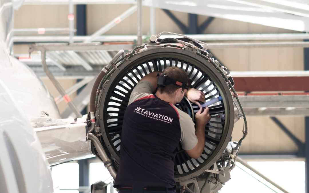 Jet Aviation delivers 1st fan case modification on Falcon 7X PW307A Engine