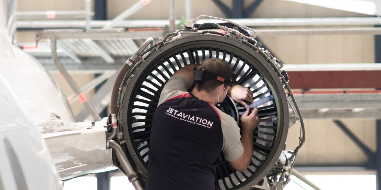 Jet Aviation delivers 1st fan case modification on Falcon 7X PW307A Engine
