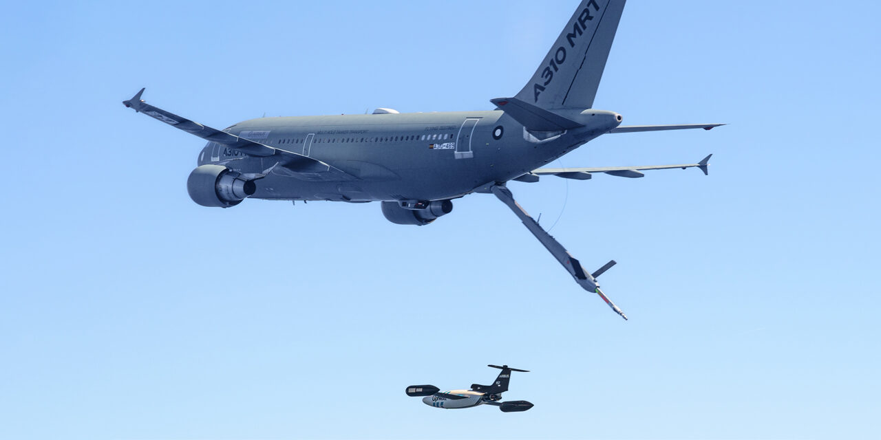 Airbus achieves in-flight autonomous guidance and control of a drone from a tanker aircraft