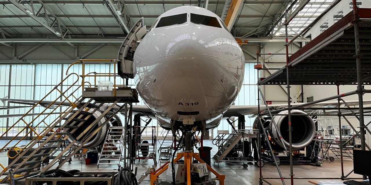 Nomad Technics performs its first 12 year inspection on an Airbus ACJ319 
