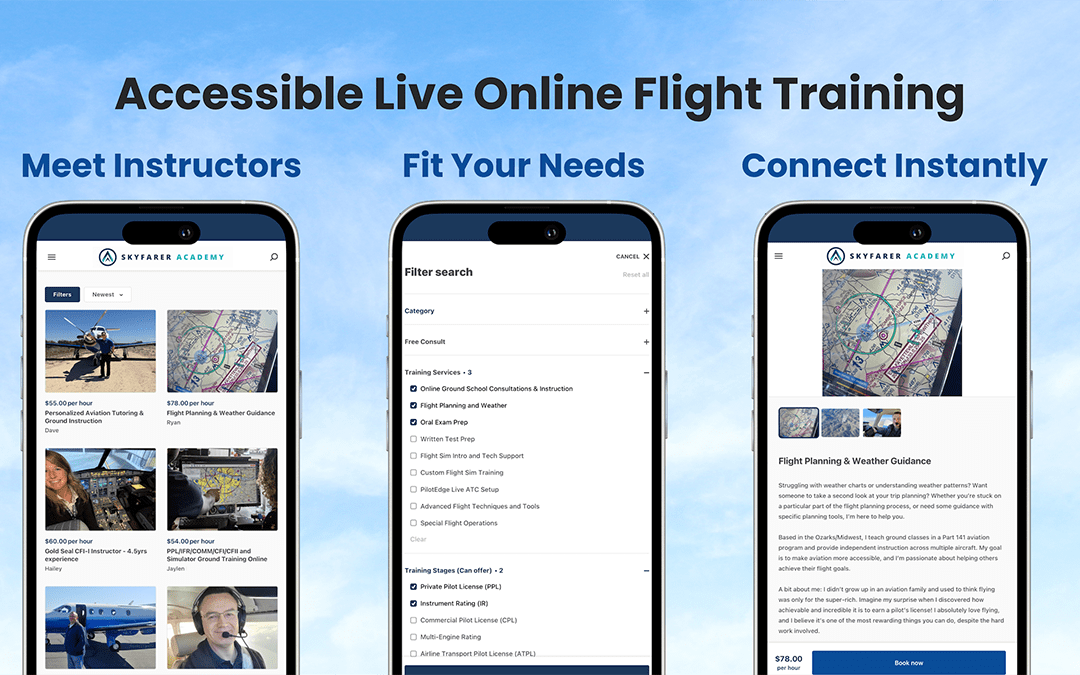 Skyfarer Academy Launches to Bring Live Online Aviation Training for Pilots of All Levels 