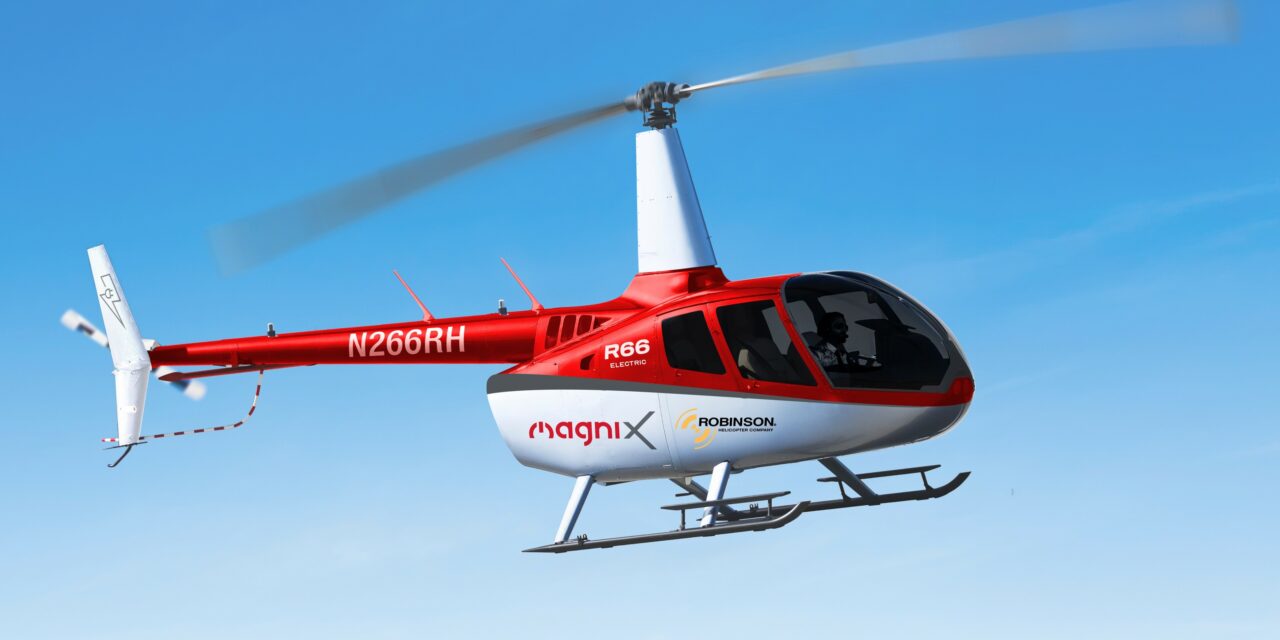 magniX and Robinson Helicopter Company to develop battery electric R66 demonstrator