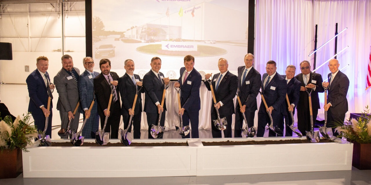Embraer celebrates the groundbreaking of its new MRO facility in Fort Worth